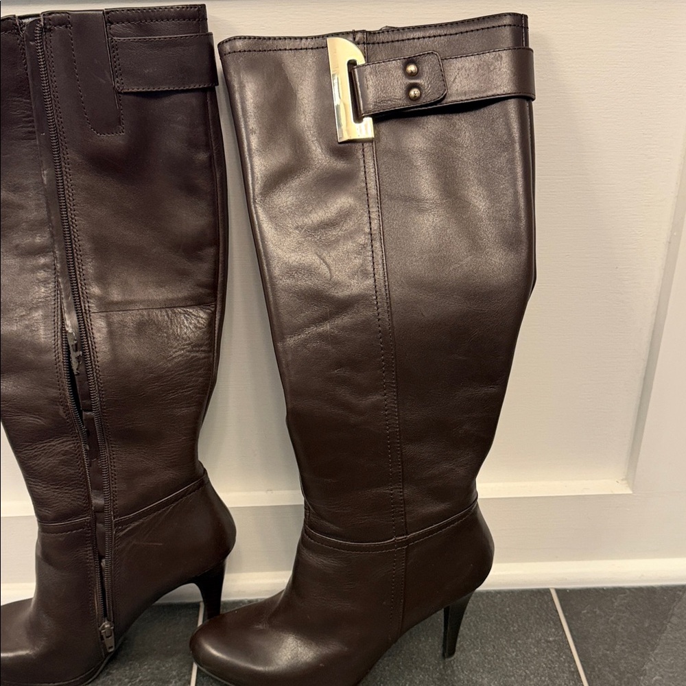 Nine West Chocolate Heeled Boots